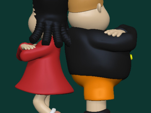 Little Lulu and Tubby Tompkins 3D 打印模型