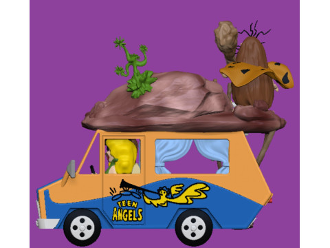Captain caveman and the teen angels Model do druku 3D