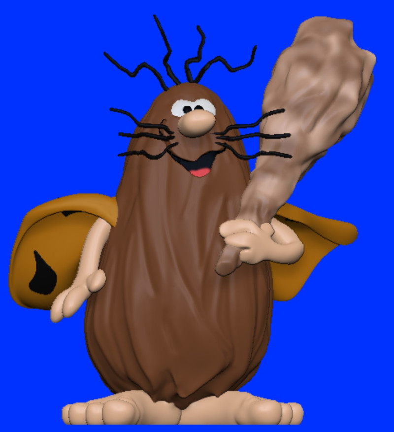 Captain Caveman Capitao Caverna Model do druku 3D .c4d .max .obj .3ds .fbx .stl .blend 