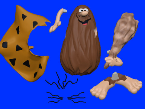 Captain Caveman Capitao Caverna Model do druku 3D