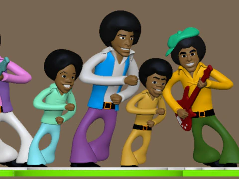 Jackson 5ive - Les Jackson 5 - Michael Jackson Modèles 3D en vedette