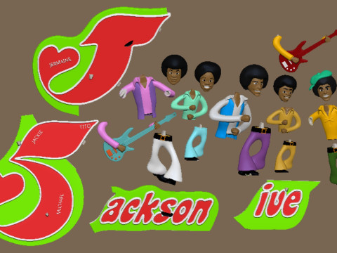 Jackson 5ive - The Jackson 5 - Michael Jackson Modelo de Impressão 3D