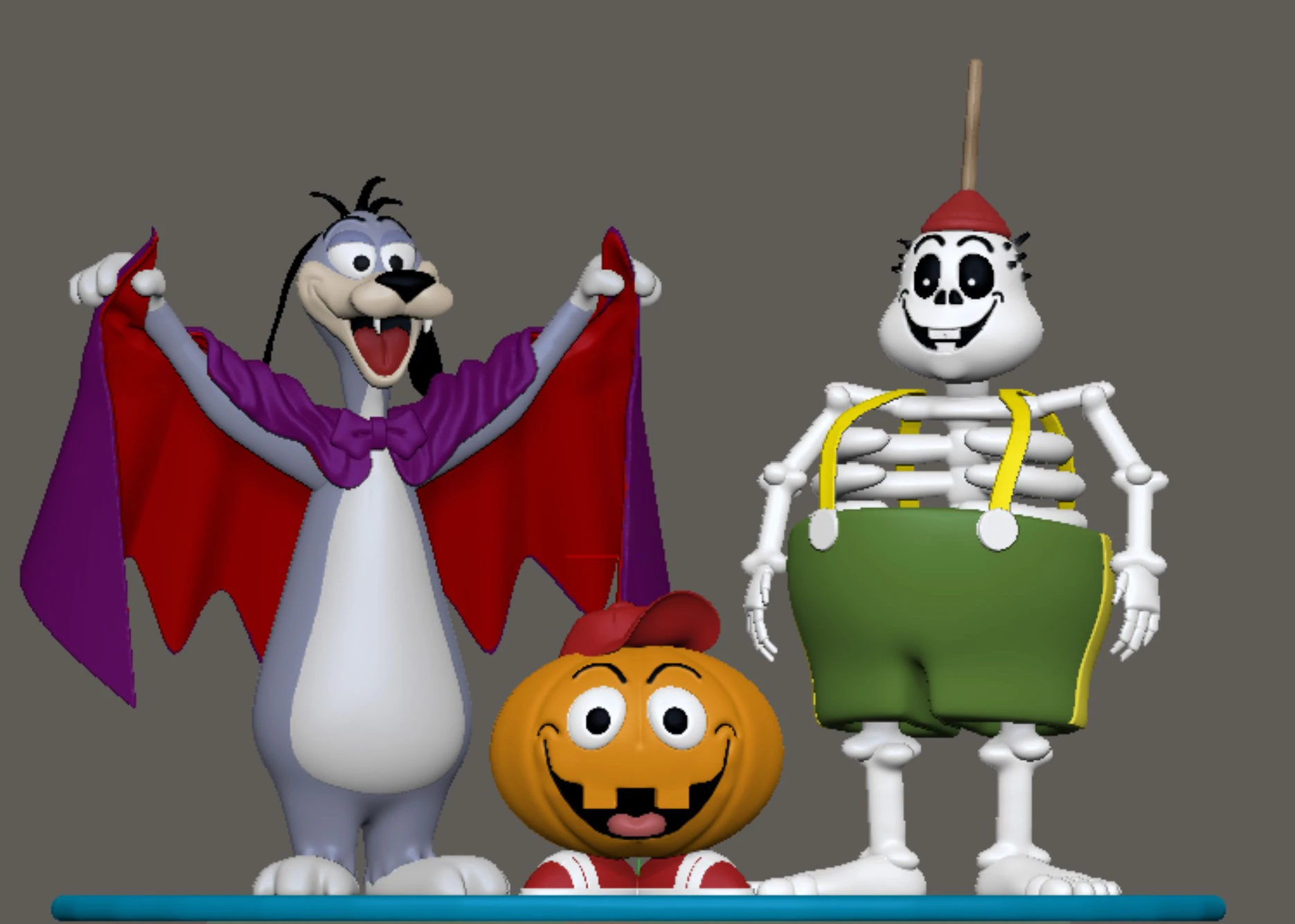 Dingbat e o cachorro vampiro Creeps Modelo de Impressão 3D .c4d .max .obj .3ds .fbx .stl .blend 