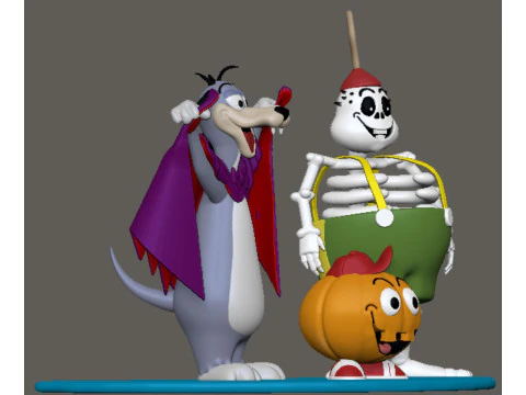 Dingbat e o cachorro vampiro Creeps Modelo de Impressão 3D