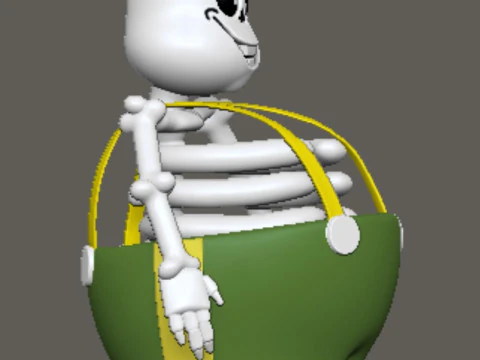 Dingbat e o cachorro vampiro Creeps Modelo de Impressão 3D