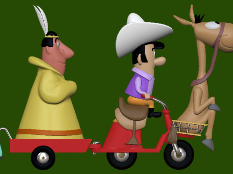 Flukey Luke El Vaquero Temerario Modello di stampa 3D