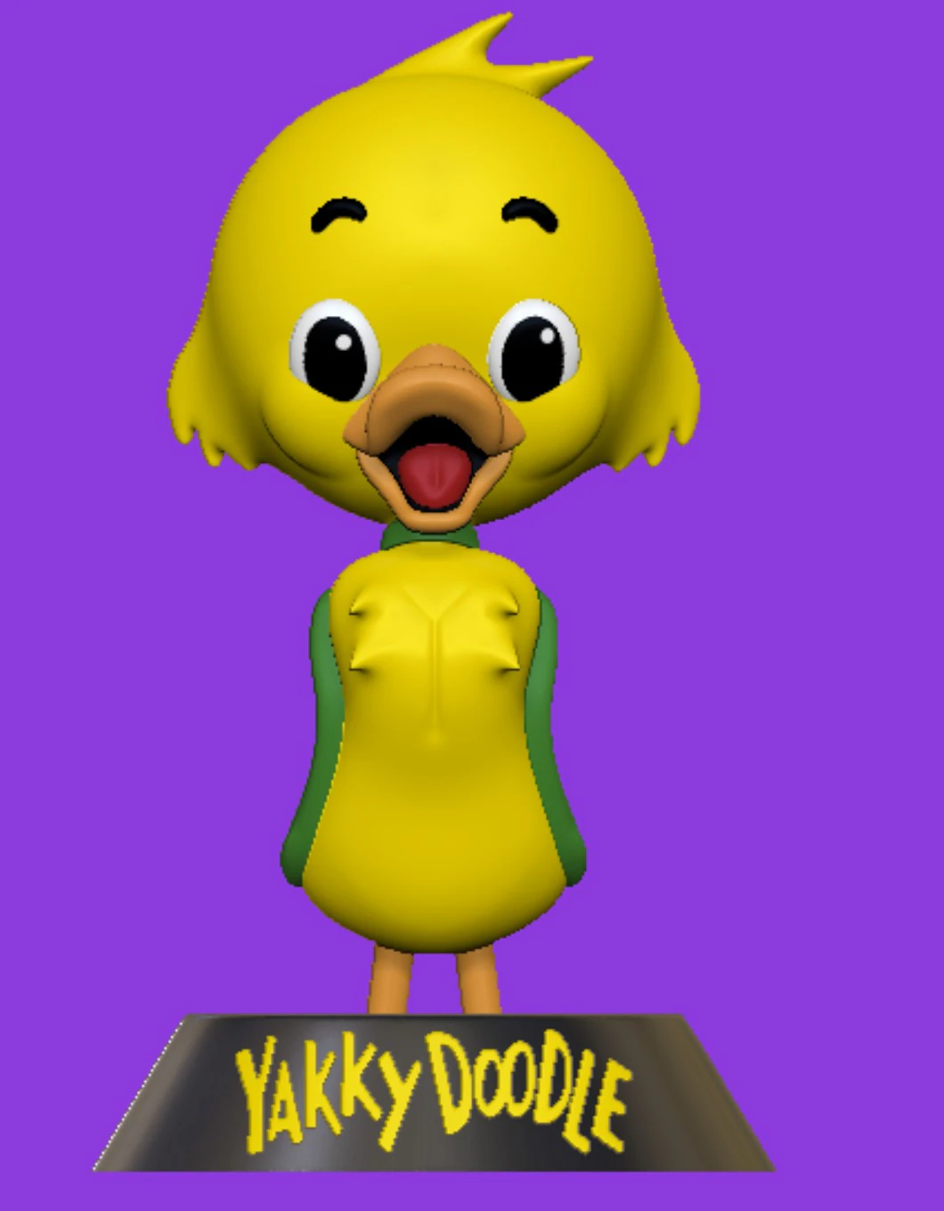 Yakky Doodle 3D Print Model .c4d .max .obj .3ds .fbx .stl .blend 