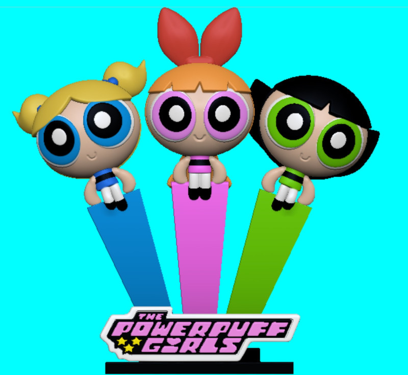 Powerpuff Girls Meninas Superpoderosas chicas superpoderosas 3Dプリントモデル .c4d .max .obj .3ds .fbx .stl .blend