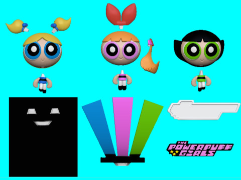 Powerpuff Girls Meninas Superpoderosas chicas superpoderosas 3Dプリントモデル