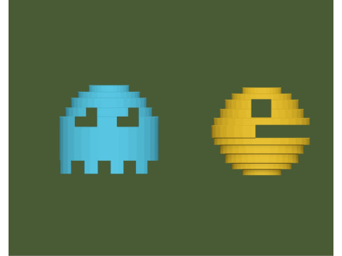 Atari classics Pac-Man 3D 프린트 모델