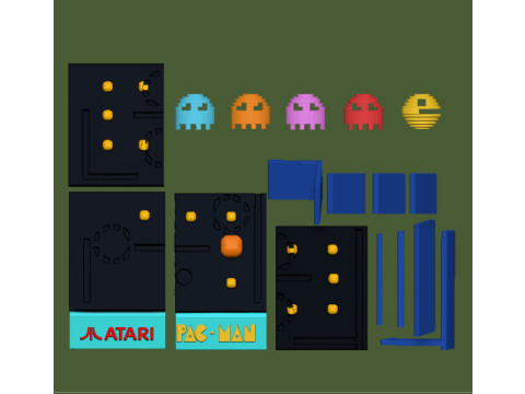Atari classics Pac-Man 3D 프린트 모델