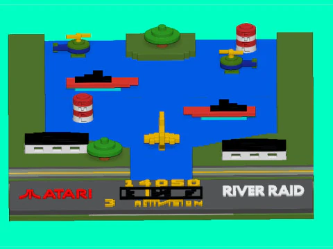 Atari-klassiekers River Raid 3D printmodel