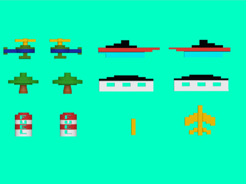 Atari classics River Raid 3D Baskı Modeli