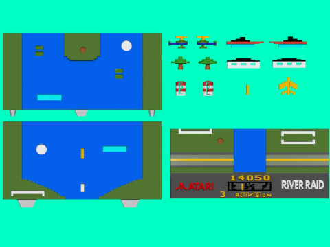 Atari classics River Raid 3D Baskı Modeli