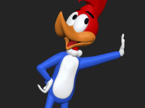 Woody Woodpecker Crowin Pains 3D प्रिंट मॉडल