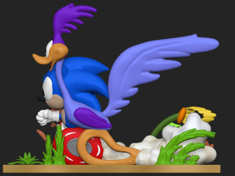 Sonic Road Runner and Speedy Gonzales 3D प्रिंट मॉडल