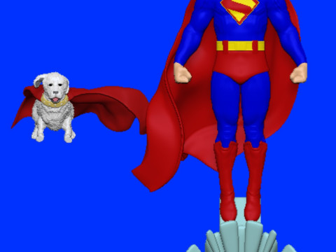 Superman and Krypto 2025 David Corenswet 3D-printmodel