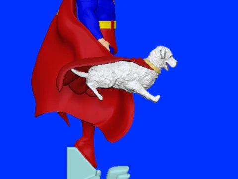 Superman and Krypto 2025 David Corenswet 3D Print Model