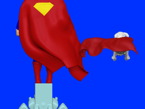 Superman and Krypto 2025 David Corenswet 3D प्रिंट मॉडल