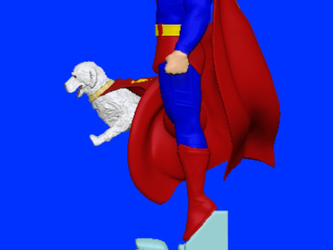 Superman and Krypto 2025 David Corenswet 3D प्रिंट मॉडल