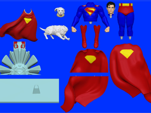 Superman and Krypto 2025 David Corenswet 3D प्रिंट मॉडल