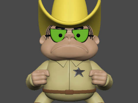 Sheriff Hoot Kloot Model Cetak 3D