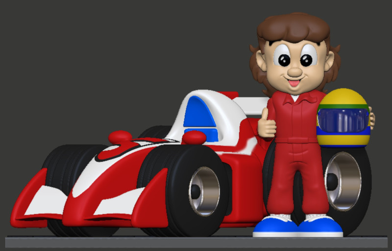 Senninha Little Senna Ayrton Senna cartoon Model do druku 3D .c4d .max .obj .3ds .fbx .stl .blend