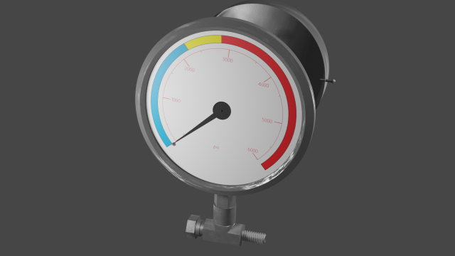 Manometer 3D Model .c4d .max .obj .3ds .fbx .stl .blend 