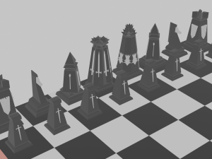 Chess pieces Modèles 3D en vedette
