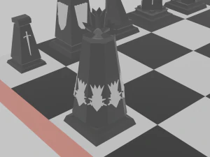 Chess pieces 3D Print Model