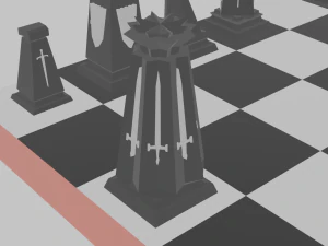 Chess pieces 3D Print Model