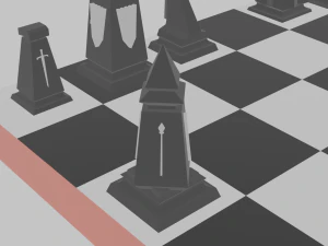 Chess pieces 3D Print Model