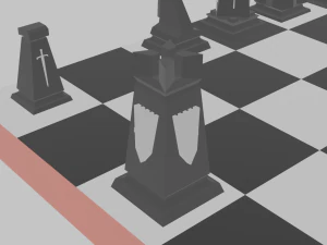 Chess pieces 3D Print Model