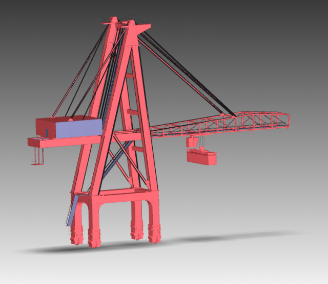 Crane ocean container 3Dモデル .c4d .max .obj .3ds .fbx .stl .blend 