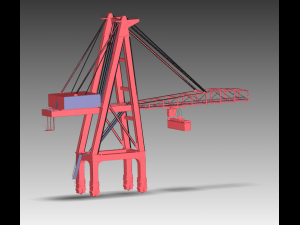 Crane ocean container 3D 模型