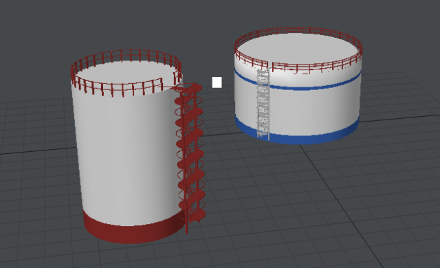 Oil storage 3D Model .c4d .max .obj .3ds .fbx .stl .blend 