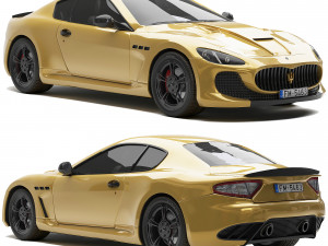 Maserati Granturismo Gold Chrome Modelo 3D