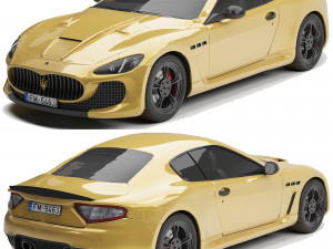 Maserati Granturismo Gold Chrome 3Dモデル