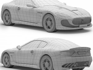 Maserati Granturismo Gold Chrome 3Dモデル