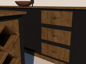 Rustic Kitchen set Modello 3D
