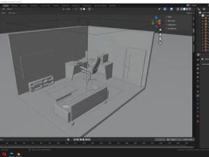 Isometric Gaming Room 3D Model