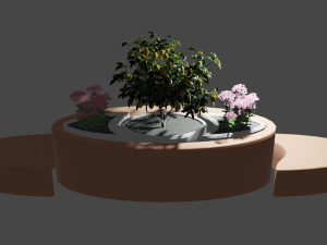 Decorative bench Modello 3D
