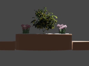 Decorative bench 3D Model