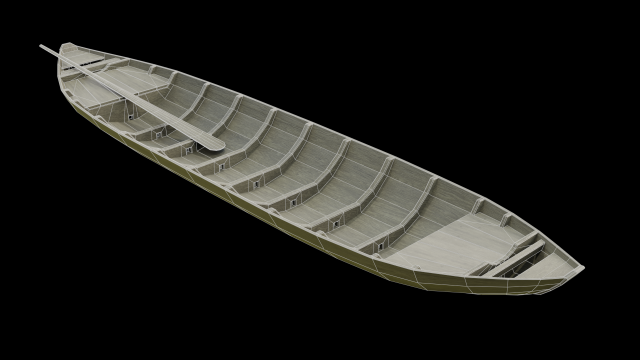 WOODEN BOAT 3D मॉडल .c4d .max .obj .3ds .fbx .stl .blend 