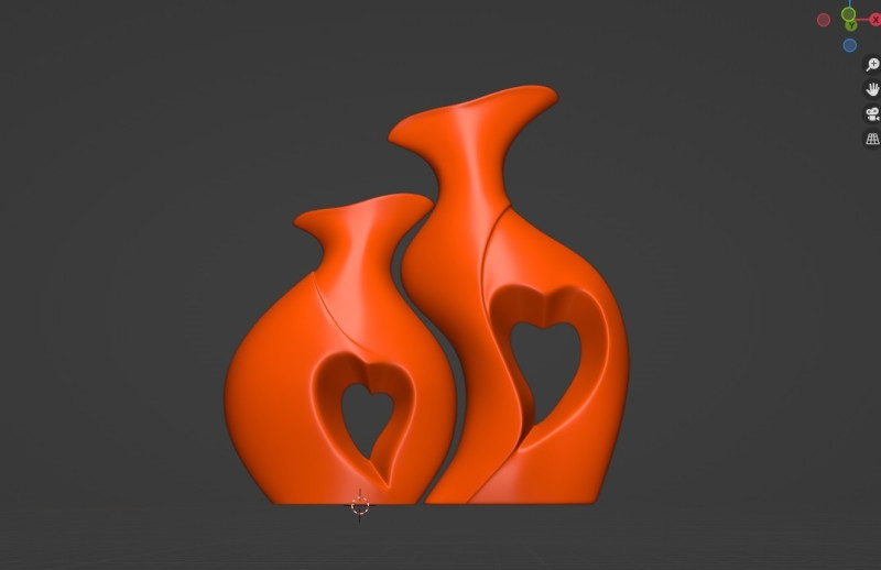 HEART VASE 3D प्रिंट मॉडल .c4d .max .obj .3ds .fbx .stl .blend