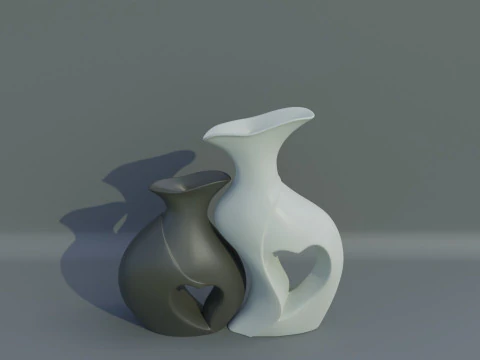 HEART VASE 3D Print Model