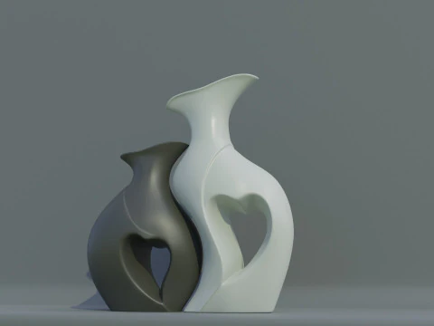 HEART VASE 3D Print Model