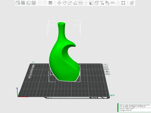 HEART VASE 3D 프린트 모델