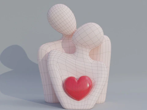 ラブカップル 3Dプリントモデル