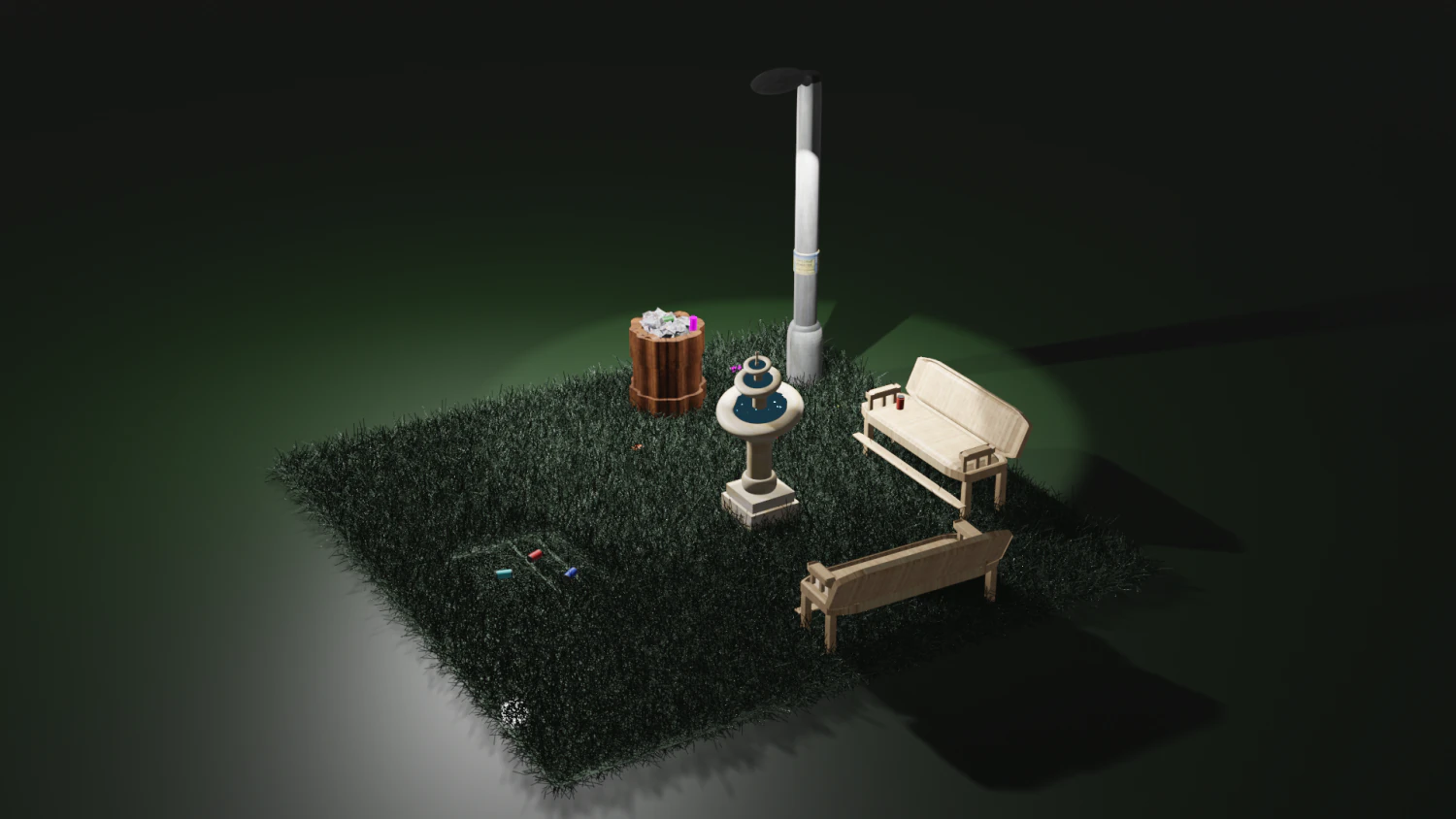 Park 3D Model .c4d .max .obj .3ds .fbx .stl .blend
